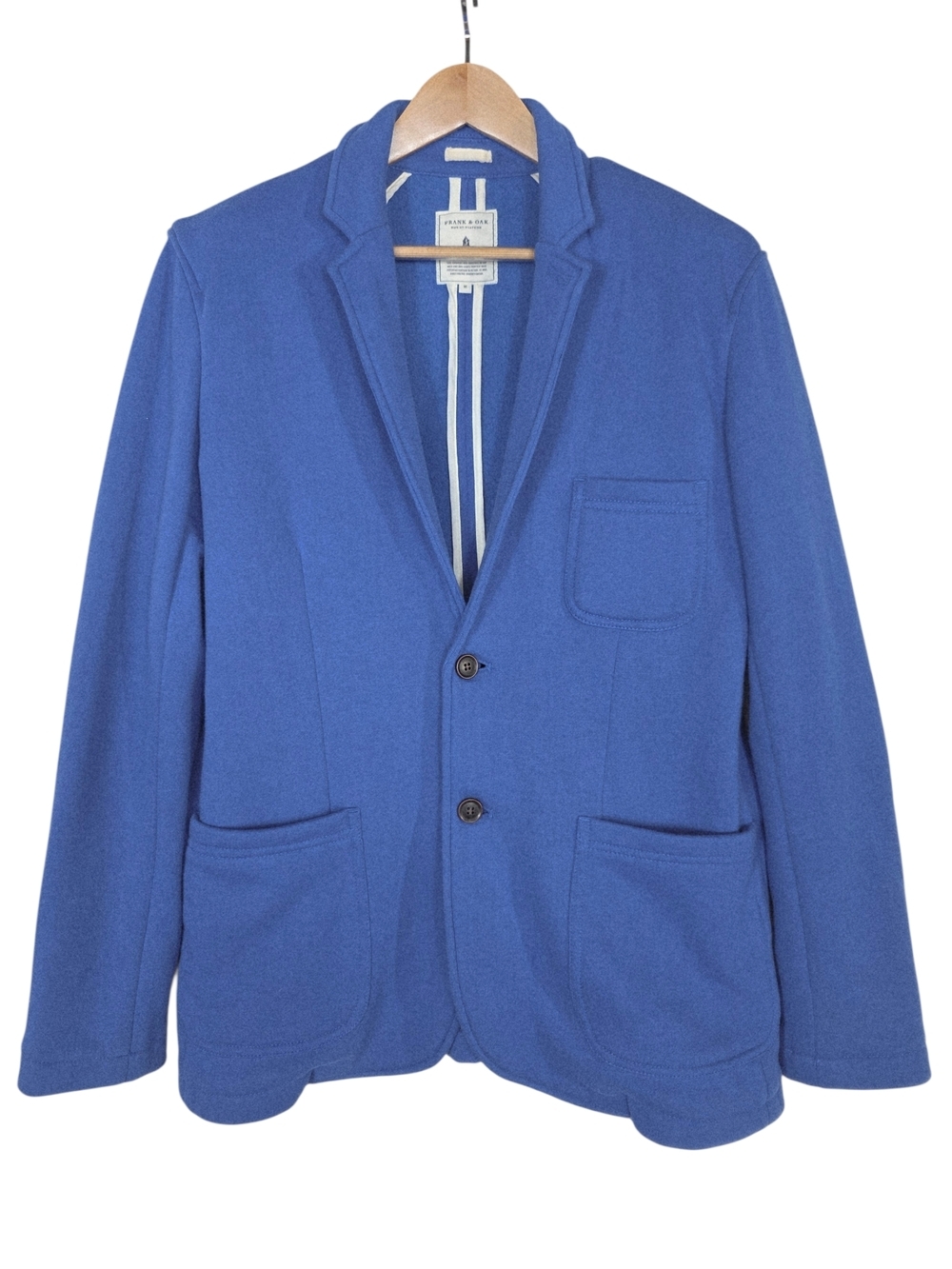 Frank & Oak cotton with elbow patch  Royal Blue Blazer